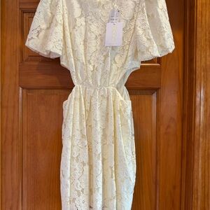 WAYF Ivory Lace Dress NWT XS